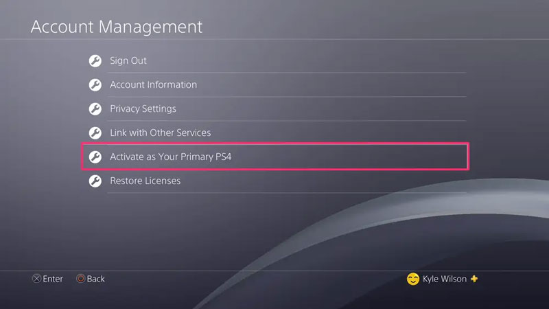 Activate as Primary in Ps4 hacked account