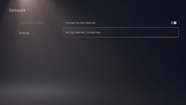 ps5 network setting psx